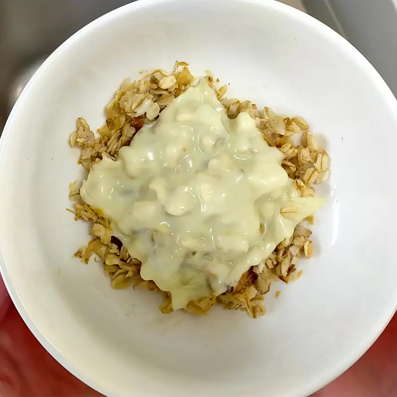 チーズおかか味のオートミールご飯 アイキャッチ