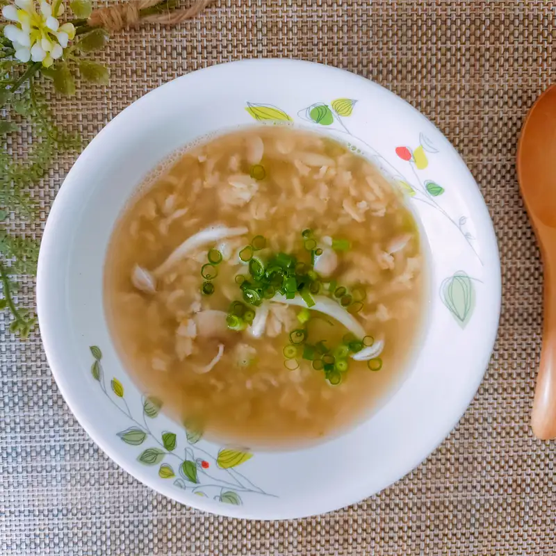 和風きのこスープで食べるオートミールご飯 アイキャッチ