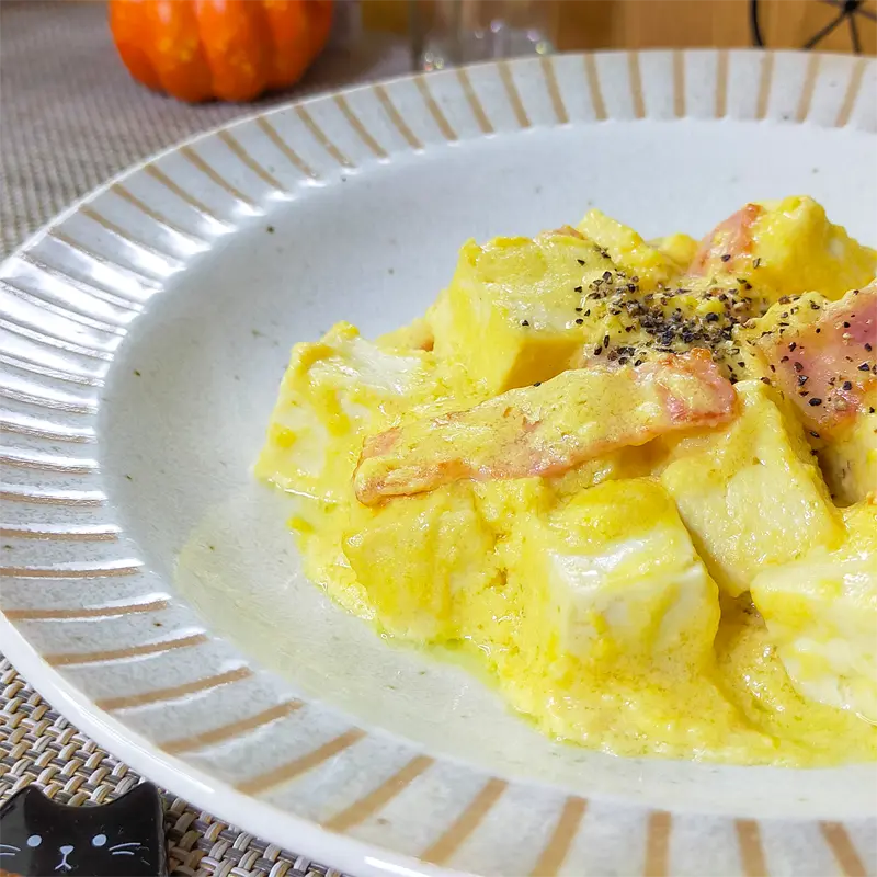 濃厚なのにあっさり味♪豆腐ボナーラ アイキャッチ